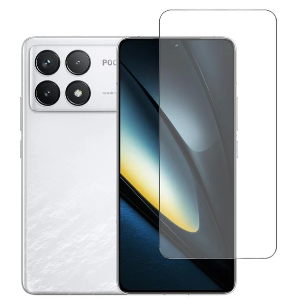 Flody Xiaomi Poco F6 Pro İle Uyumlu Ekran Koruyucu Temperli Kırılmaz Cam ürün görseli 1