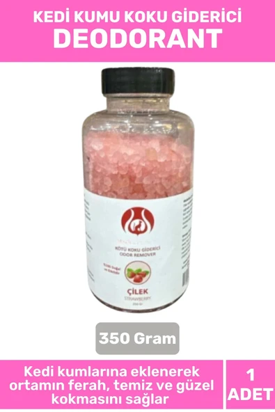 Premium Evcil Hayvan Pet Magnezyum Epsom Tuzu ÇİLEK Kokulu Kedi Kumu Kötü Koku Giderici Deodorant ürün görseli 1