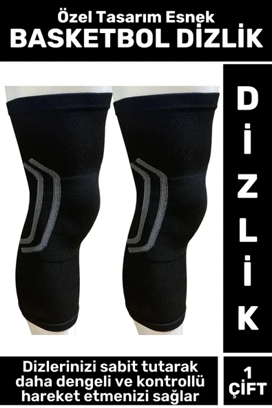 Yüksek Kaliteli Esnek Nefes Alabilen Terletmez Denge Sabitleyici BASKETBOL DİZLİĞİ S Beden ürün görseli 1