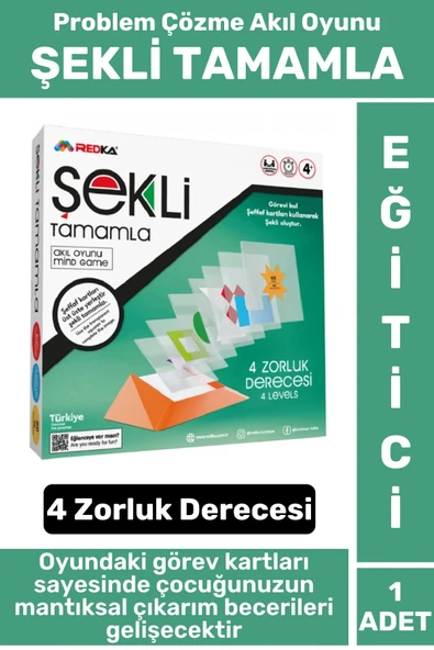 Eğlenceli Eğitici Görsel Algı Zeka Problem Çözme Becerisi Geliştirici Çocuk Oyun ŞEKLİ TAMAMLA ürün görseli 1