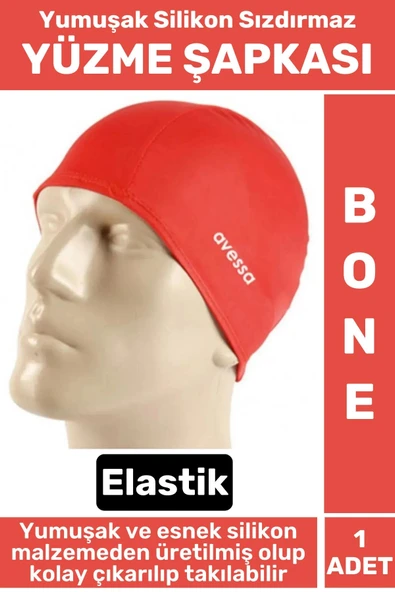 Premium Su Geçirmez Elastik Yumuşak Yüzücü Havuz Deniz Yüzme Şapkası Silikon Bone 1 Adet ürün görseli 1