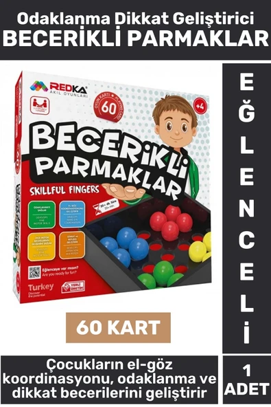 Eğitici Eğlenceli El Göz Koordinasyonu Odaklanma Beceri Geliştirici Oyun BECERİKLİ PARMAKLAR ürün görseli 1