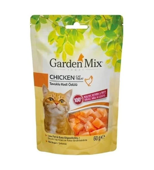 Garden Mix Tavuklu Düşük Yağlı Şekersiz Kedi Ödül Maması 60 gr ürün görseli 1