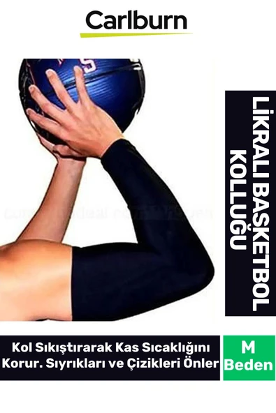 Kas Sıcaklığı Koruyan Yıkanabilir Nem Yönetim Teknolojisi Siyah Likralı M Beden Basketbol Kolluğu ürün görseli 1