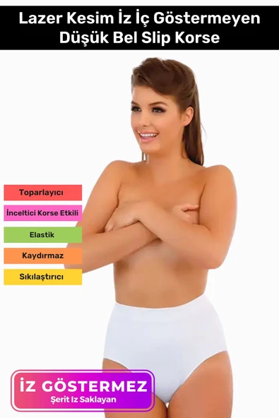 Özel Üretim Dikişsiz İz Göstermeyen Kaymaz Toparlayıcı Şekillendirici Kadın Düşük Bel Slip Korse ürün görseli 1