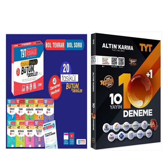 Evrensel İletişim TYT Fasikül Fasikül Tüm Dersler ve Altın Karma Deneme Seti 2 Kitap ürün görseli 1