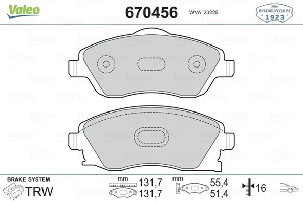 ÖN BALATA COMBO C-CORSA C 1.3-1.7 CDTI 01 MERIVA 03 TIGRA 04 ürün görseli 1