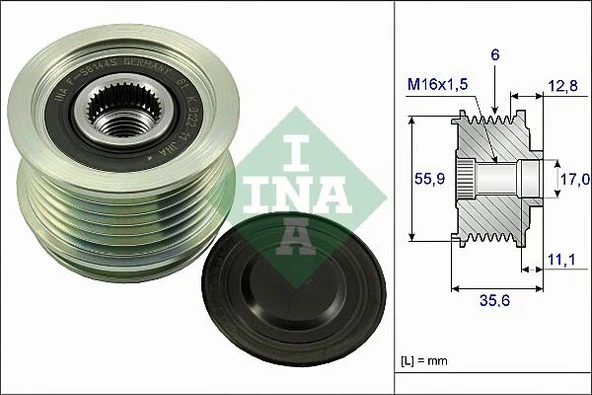 ALTERNATÖR GERGİ RULMANI ALTERNATÖR KASNAĞI PASSAT-A4-A6 1.8-2.0 TFSI BZB ürün görseli 1