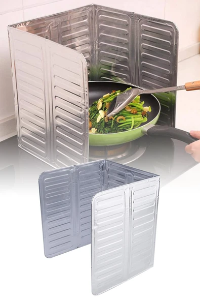 Katlanabilir Ocak Yağ Koruyucu Alüminyum Folyo Leke Önleyici Ocak Sıçrama Koruyucu 84x32.5 cm ürün görseli 1
