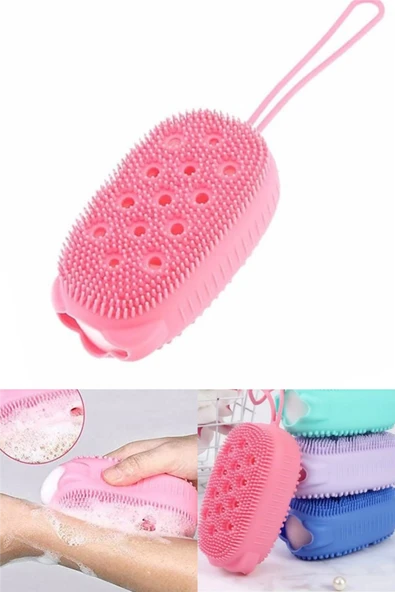 Silikon Banyo Kesesi Katı Sabun Hazneli (Süngerli) 1 Adet ürün görseli 1