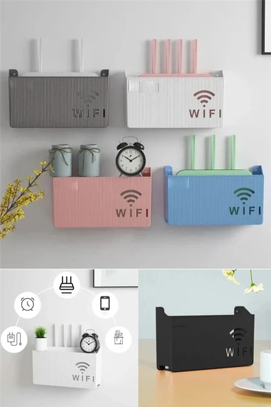 Siyah Pleksi Wifi Kutusu Duvar Asılabilir Sigorta Ve Modem Saklama Kutusu 25x15x6 Cm ürün görseli 1