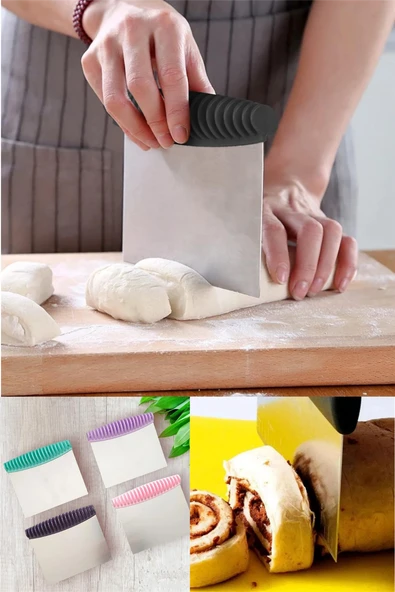 Hamur Kesme Aparatı Kesici Kazıyıcı Pasta Kek Şekillendiren Spatula ürün görseli 1