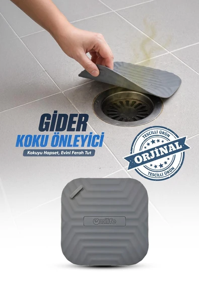 Gri Kare Silikon Gider Kapağı Koku Önleyici Lavabo Banyo Mutfak Gider Tıkacı 14.5 cm ürün görseli 1