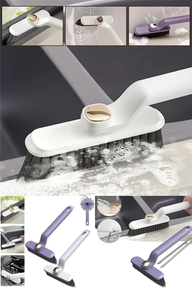 Cımbızlı Döner Başlıklı Dip Köşe Temizlik Fırçası Derz Fayans Lavabo Fırçası 24 cm ürün görseli 1