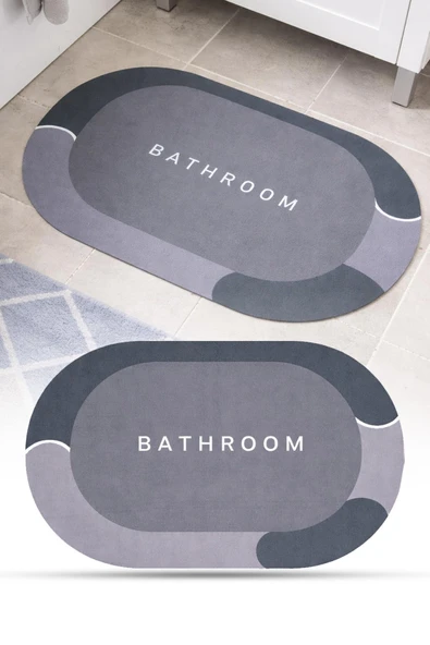 Sihirli Su Emici Banyo Paspası Kaydırmaz Tabanlı 35 Mm Kalınlık Abdest Ayak Kurulama Matı ürün görseli 1