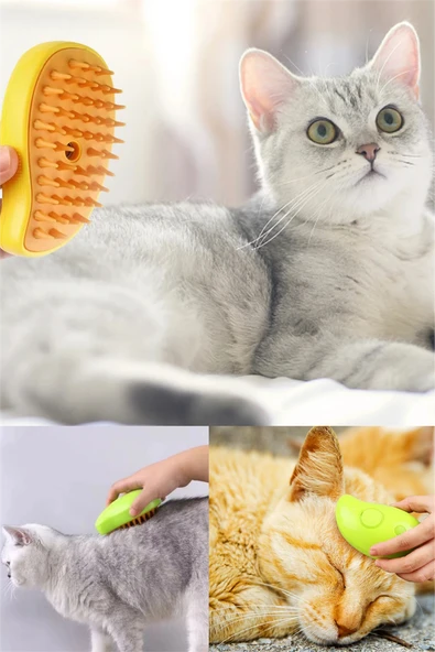 Buharlı Kedi & Köpek Yıkama Fırçası Tarağı Yumuşak Silikon ürün görseli 1
