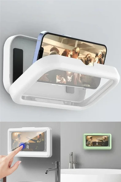Su Geçirmez Duş İçi Telefon Kabı Suya Dayanıklı Hareketli Telefon Tutucu Banyo Standı 19 cm ürün görseli 1