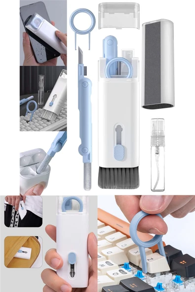 7 In 1 Çok Fonksiyonlu Ekran Bilgisayar Laptop Klavye Telefon Kamera Airpods Araç Temizleyici Kit ürün görseli 1