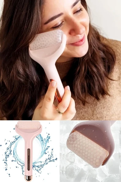 Buz Silindir Terapi Etkili Yüz Vücut Derma Masaj ve Cilt Soğutma Bakım Aleti ürün görseli 1