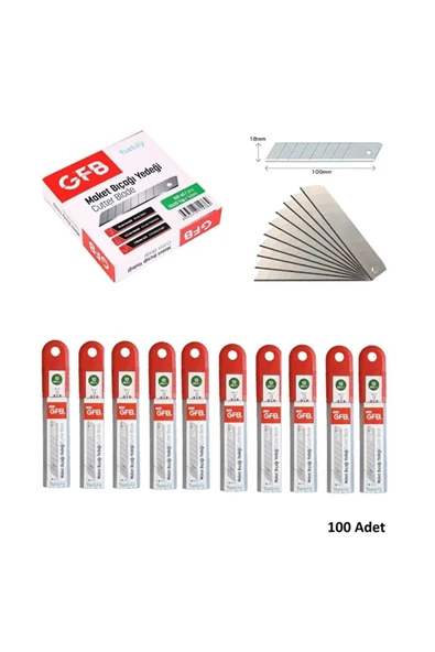 Maket Bıçağı Yedek Uç 100 adet Kalınlık 0,5 Maket Bıçağı Ağzı ürün görseli 1