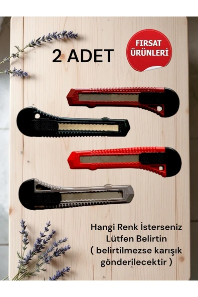 2 Adet Plastik Maket Bıçağı Falçata Geniş Büyük Boy ürün görseli 1