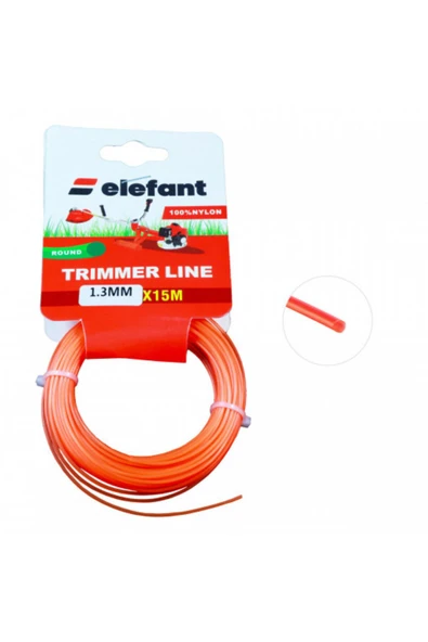 Tırpan Misinası Motorlu Tırpan Yuvarlak Misina 1,3mm x 15 metre ürün görseli 1
