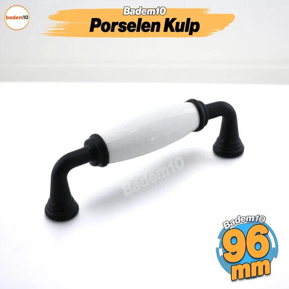 Kapıdağ Porselen Siyah Kulp 96 mm Mobilya Çekmece Mutfak Dolabı Dolap Kapak Kulplar Kulb Kulpu ürün görseli 1