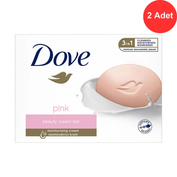 Dove Pink Beauty Cream Bar Sabun 2 Adet x 90 gr. ürün görseli 1