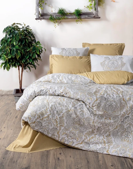 Cotton Box Bohem Çift Kişilik Nevresim Takımı Najva Hardal ürün görseli 1