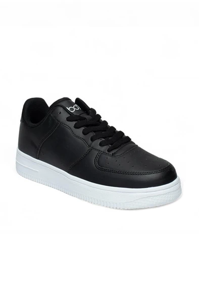Best Of 042-25 Deri Anatomik Bağcıklı Sneaker Siyah Beyaz 36-40 ürün görseli 1