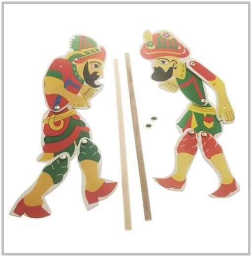 Bozkırlı Hacivat Karagöz Kukla Seti - 2 adet ürün görseli 1