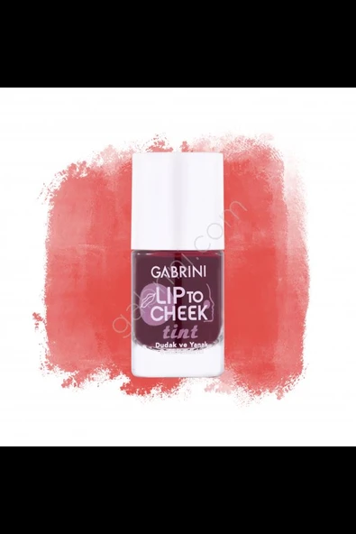Gabrini Lip To Cheek Tint Coral Red Dudak ve Yanak Renklendirici Yağ ürün görseli 1