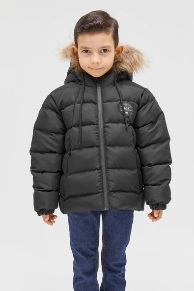 Benittokids Erkek Çocuk Natürel Kürklü Mont 51289 ürün görseli 1
