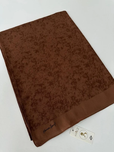 Harem Desenli Pamuk Gold Silvia Çikolata Şal HFW0320 ürün görseli 1