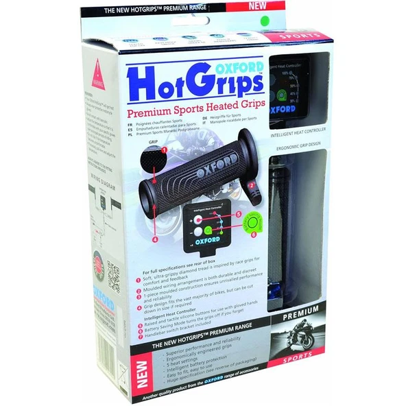 Oxford Motosiklet HotGrips Premium Sports Elcik Isitma OF692 ürün görseli 1