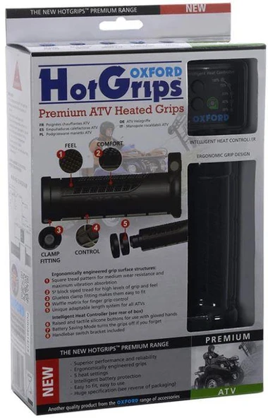 Oxford Motosiklet HotGrips Essential ATV Elcik Isitma OF770 ürün görseli 1