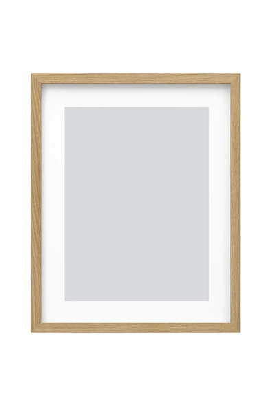 RÖDALM Meşe 40x50 cm Kalın Kenarlı Paspartulu Derinlikli Ahşap Fotoğraf Resim Çerçevesi ürün görseli 1