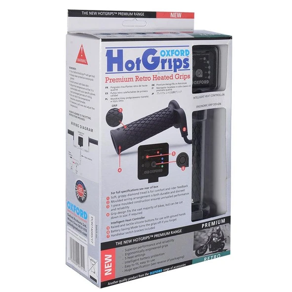 Oxford Motosiklet HotGrips Premium Retro Elcik Isitma EL693 ürün görseli 1