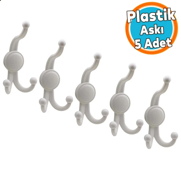 Askılık Portmanto Vestiyer Banyo Dolap Elbise Askısı Sert Plastik ürün görseli 1
