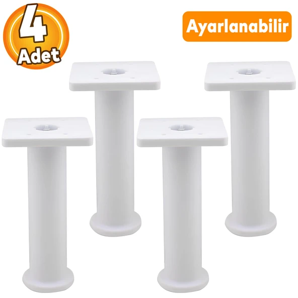 (4 ADET) Ayarlanabilir Destek 15 Cm Kahverengi Mobilya Kanepe Koltuk Baza Yükseltme Yükseltici Ayağı Ayakları ürün görseli 1
