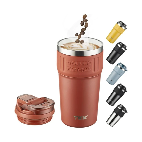 Tkk Çelik Termos Mug 630ML Kırmızı - Resim 2
