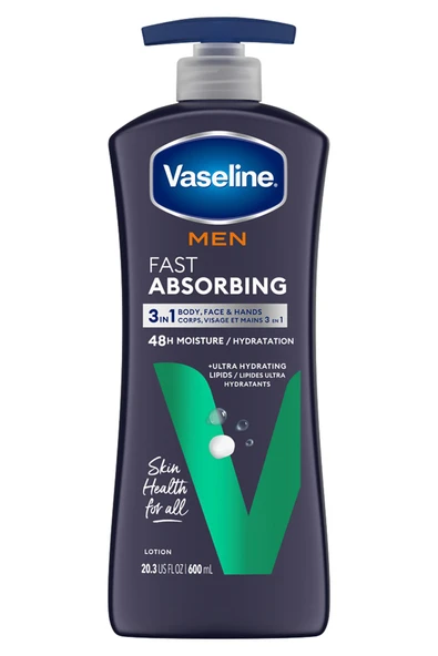 Vaseline Erkekler İçin Hızlı Emilen Nemlendirici Losyon 600ML ürün görseli 1