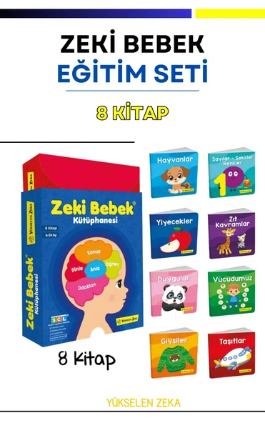 Bebek Eğitim Seti (6-24 Ay Zeki Bebek Kütüphanesi) 8'li Set ürün görseli 1