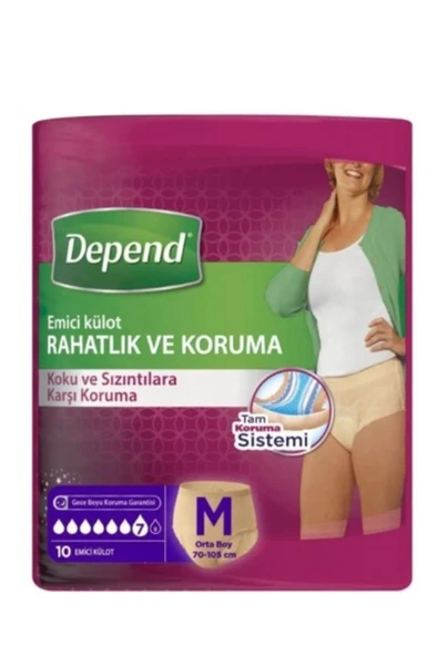 Depend Emici Külot Kadın Orta Boy 10 Lu ürün görseli 1