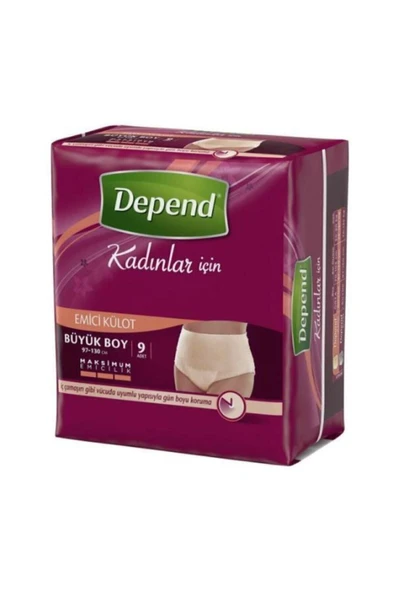 Depend Emici Külot Kadın Büyük 9 Adet Dpd-163302 ürün görseli 1