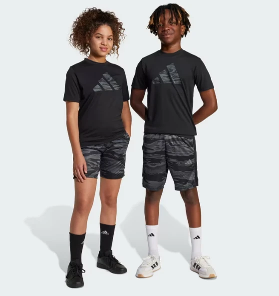 adidas Train Essentials Kamuflaj Çocuk Baskılı Şort JI6103 ürün görseli 1