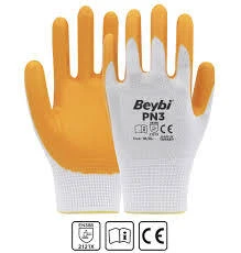 BEYBİ PN3 10/XL SARI BEYAZ İŞ ELDİVENİ ürün görseli 1