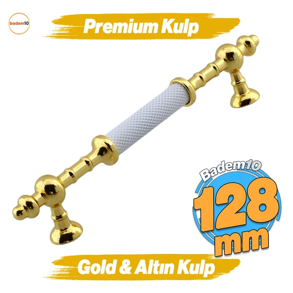 Ladin Metal Gold Kulp 128 mm - 12.8 cm Mobilya Çekmece Mutfak Dolabı Dolap Altın Kulpu Kulpları ürün görseli 1