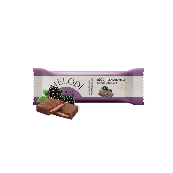 Melodi Çikolata Sütlü Böğürtlenli Çikolata 25g 30 Adet ürün görseli 1