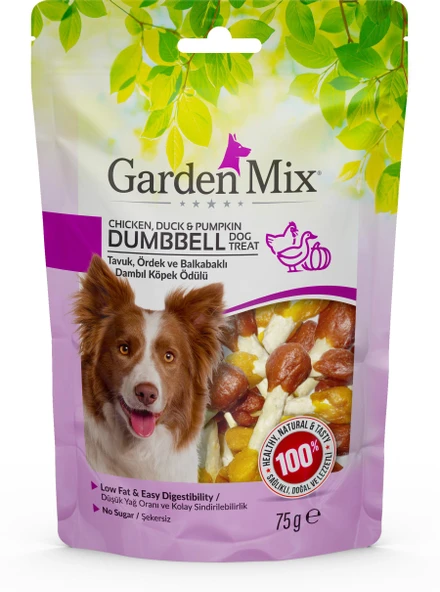 Garden Mix Tavuk Ördek Ve Balkabaklı Dambıl Köpek Ödülü 75 Gr ürün görseli 1